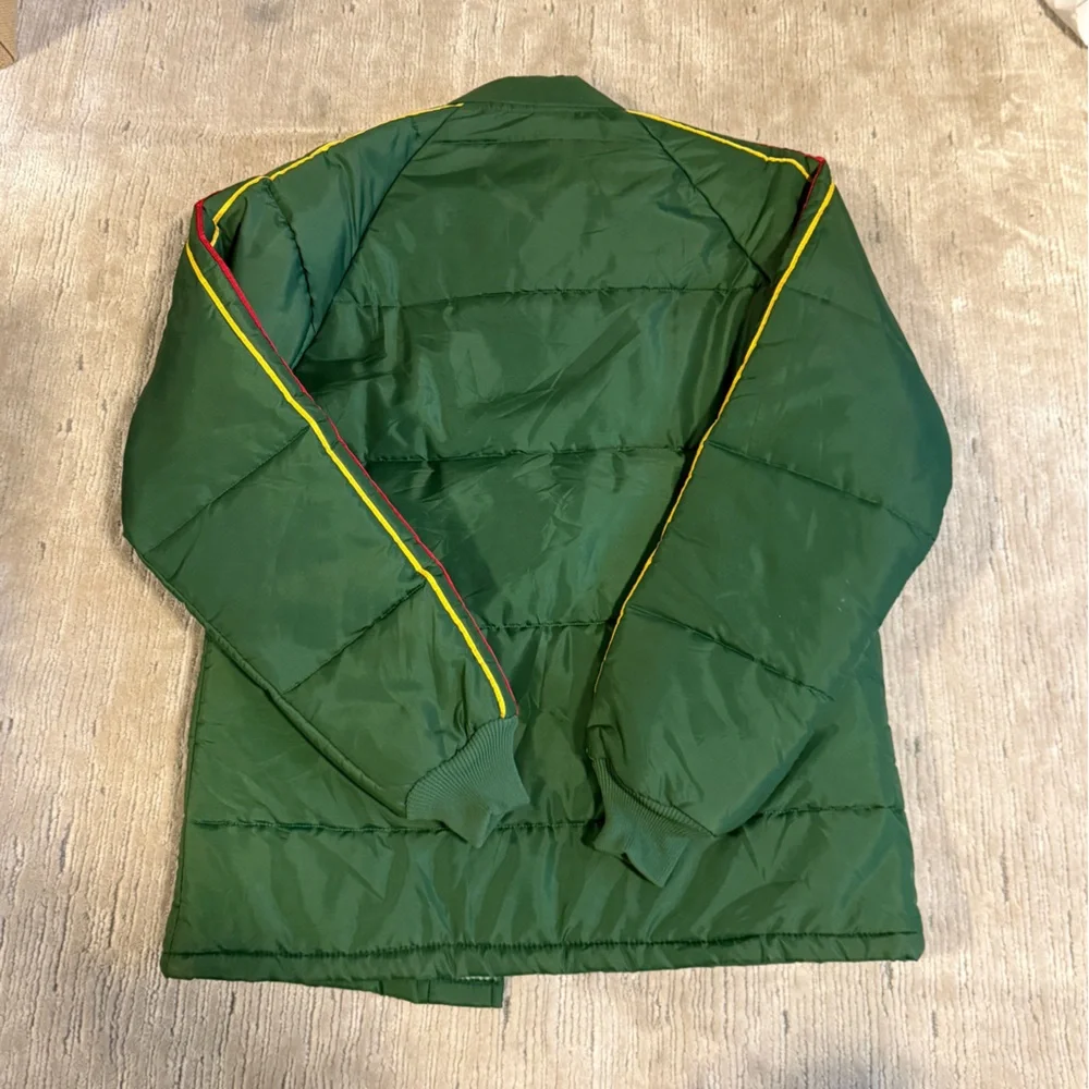 Swingster vintage Green Puffer Jacket with Stripe Detail - Picture 5 of 6